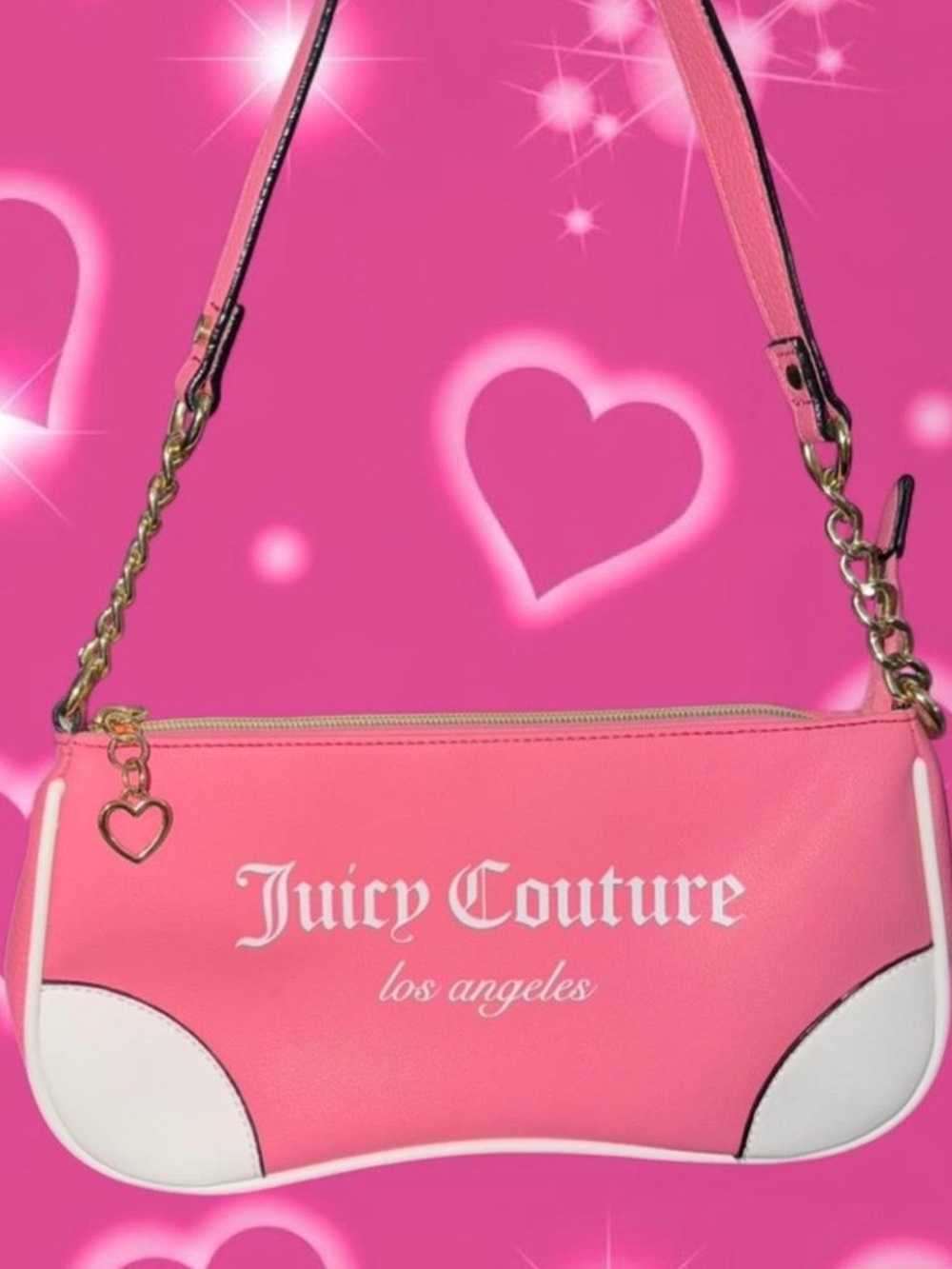 Juicy Couture Pink Shoulder Bag - Los Angeles Logo